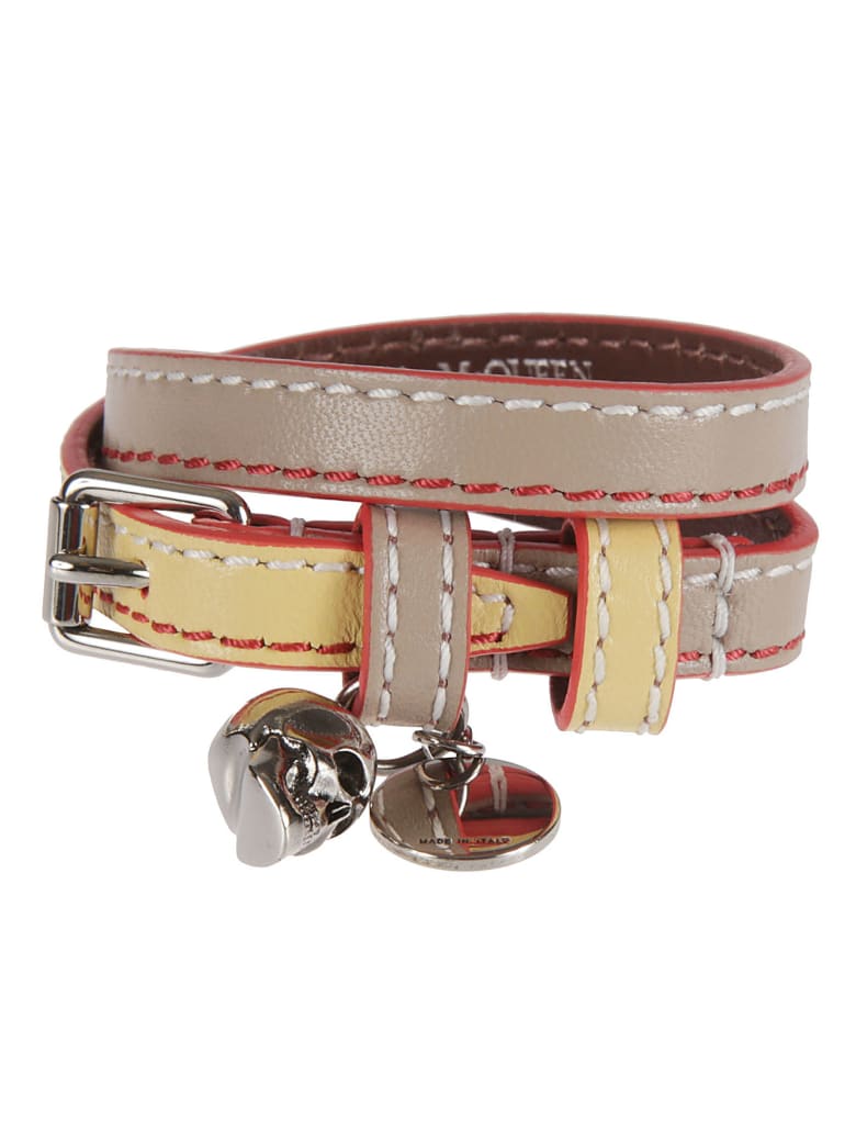 Alexander McQueen Double-wrap Bracelet - Taupeyellow
