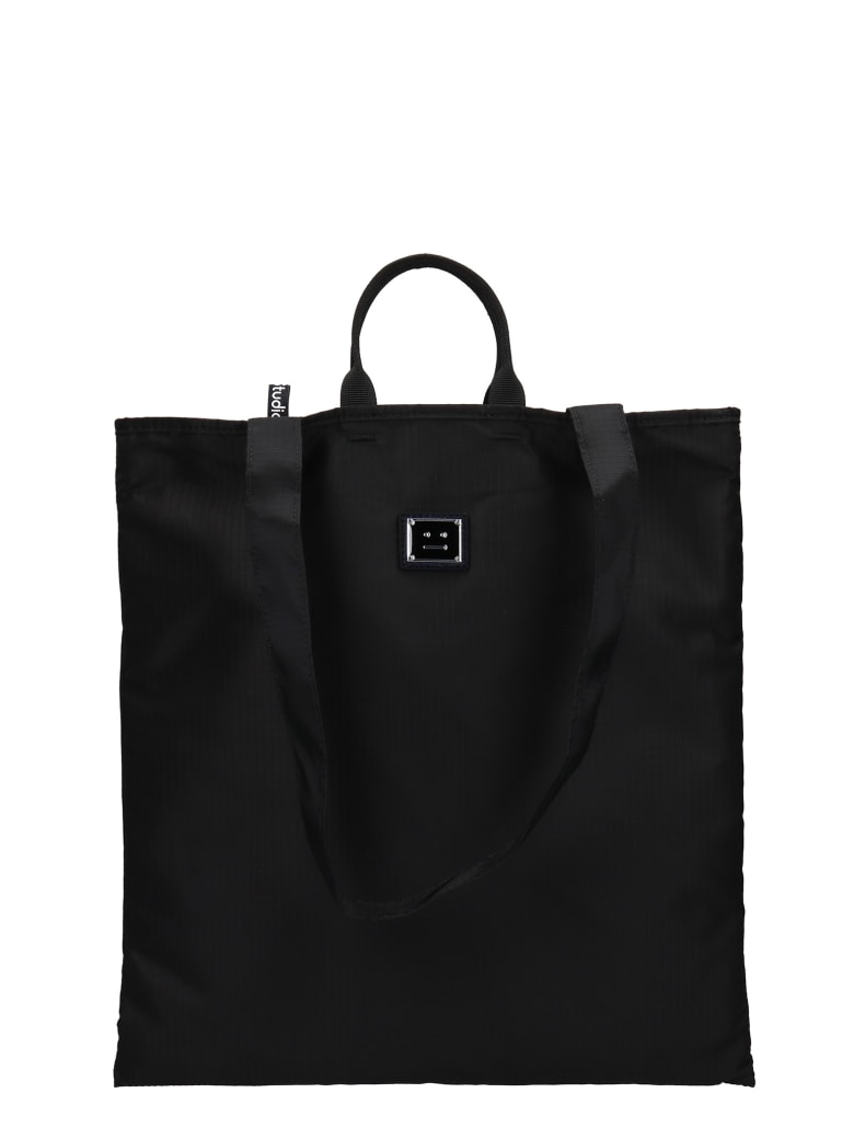 Acne Studios Tote In Black Nylon - black