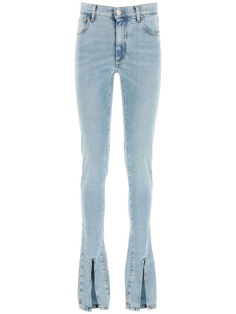 skinny jeans with slits at bottom