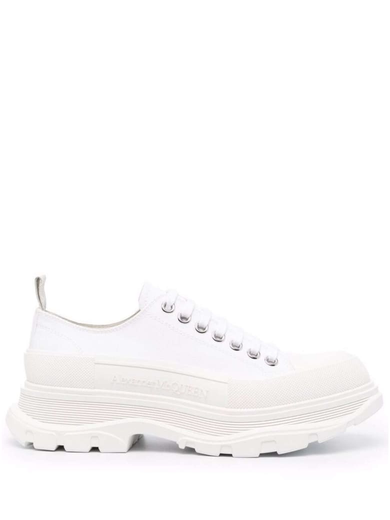 Alexander McQueen Trade Slick Fabric Sneakers - White