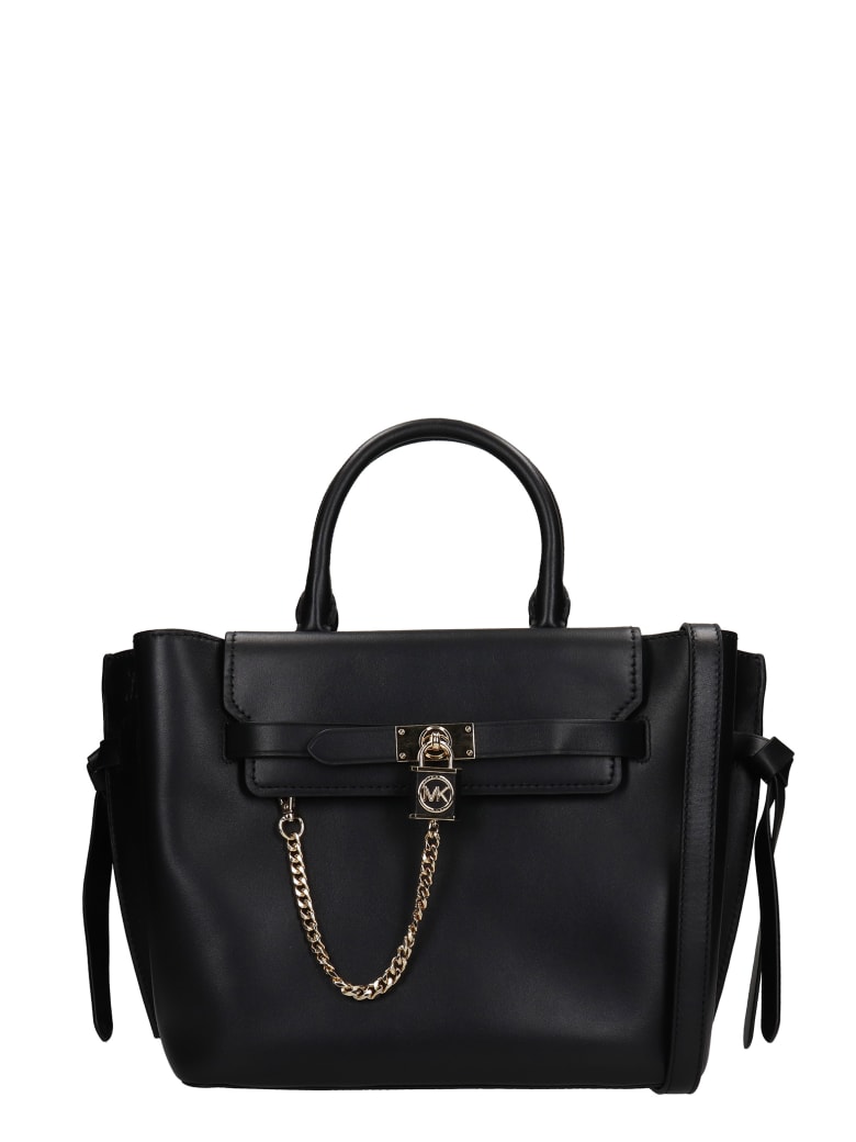 Michael Kors Tote In Black Leather - black