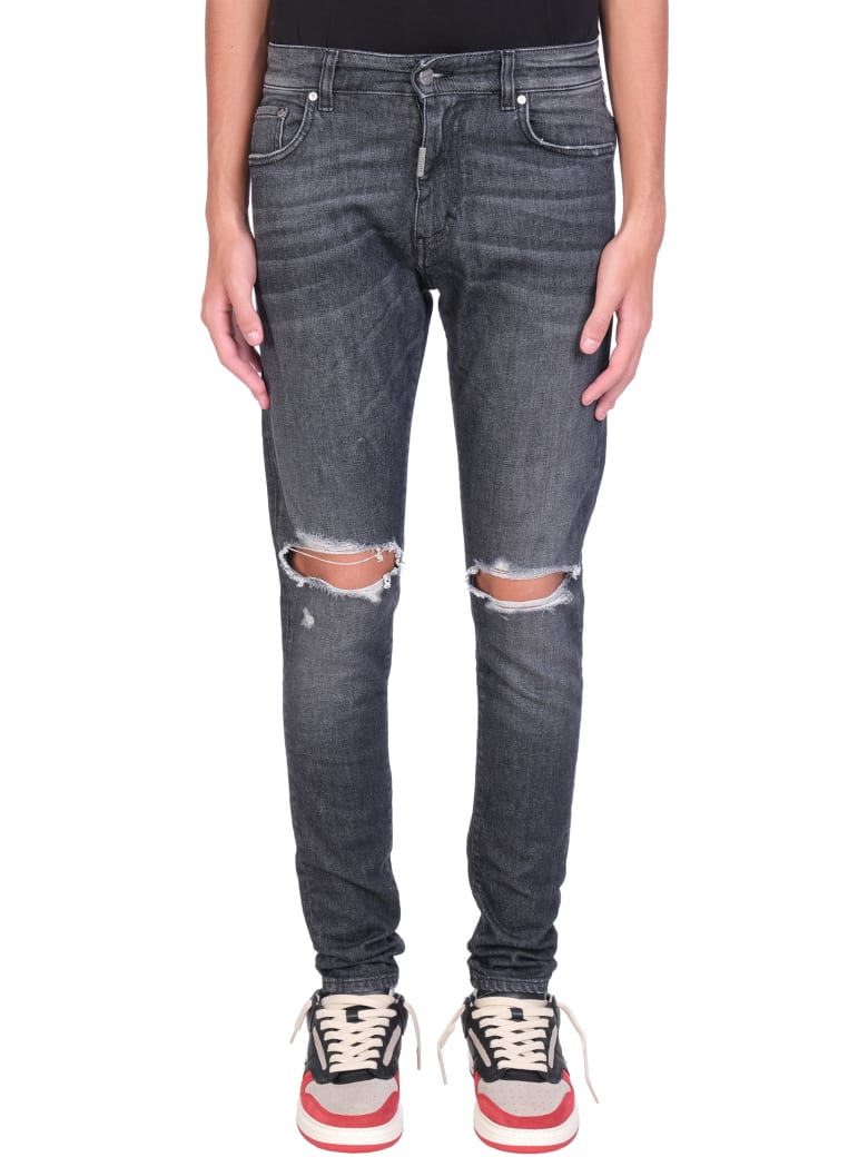 REPRESENT Destroyer Jeans In Black Denim - Nero