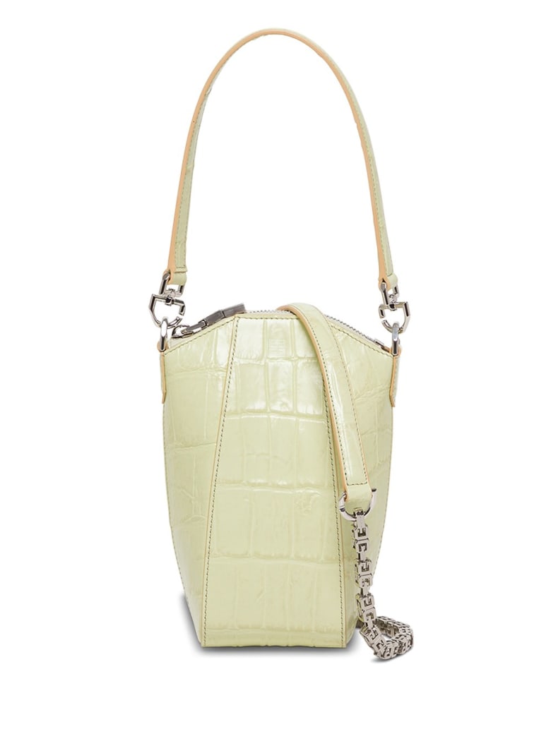 Givenchy Antigona Vertical Crossbody Bag In Crocodile Print Leather - Green