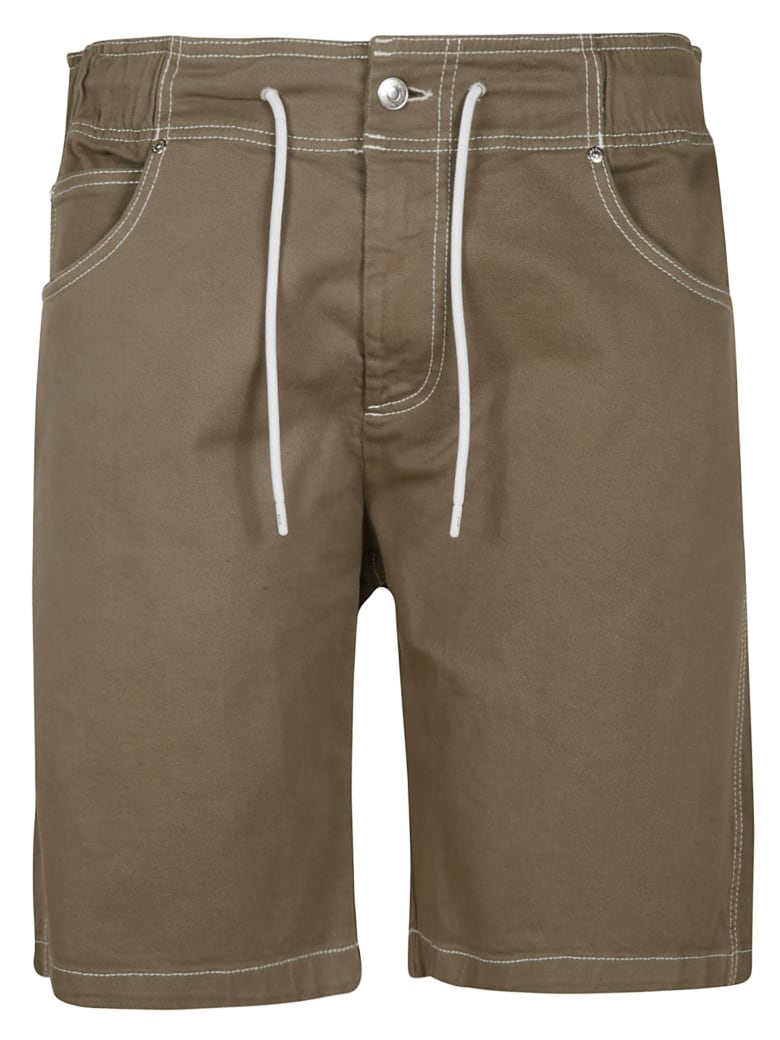 MSGM Drawstring Waist Plain Shorts - Blue