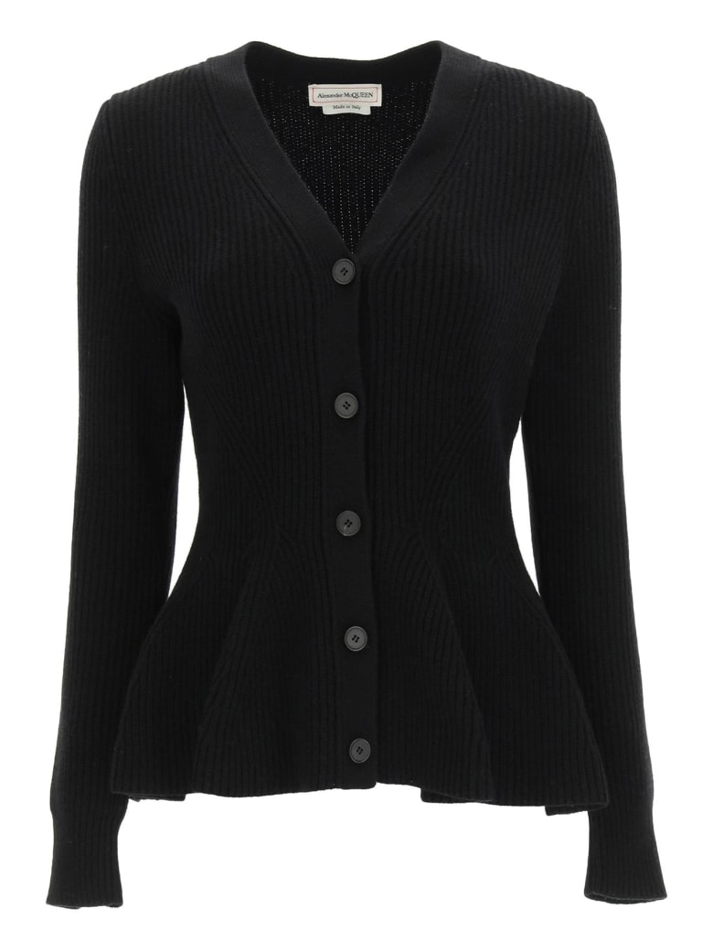 Alexander McQueen Shaped Cardigan - Nero