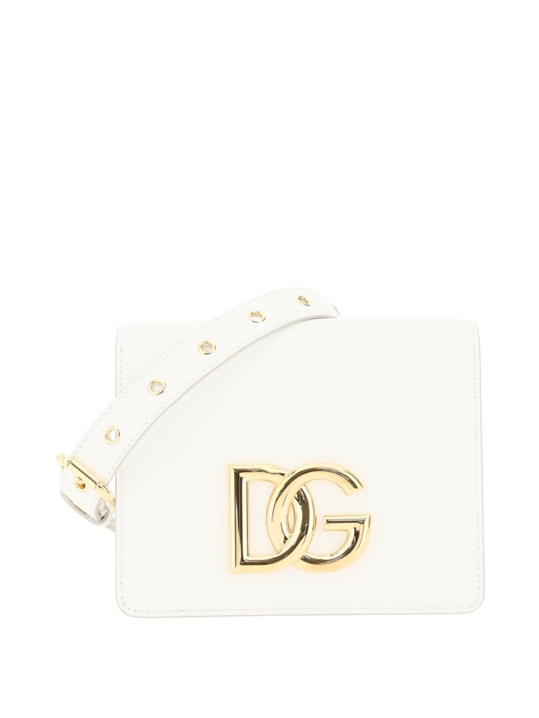 Dolce & Gabbana Crossbody Bag With Logo - Bianco