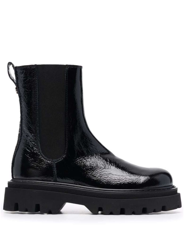 Casadei Chelsea Boots In Black Shiny Leather | italist