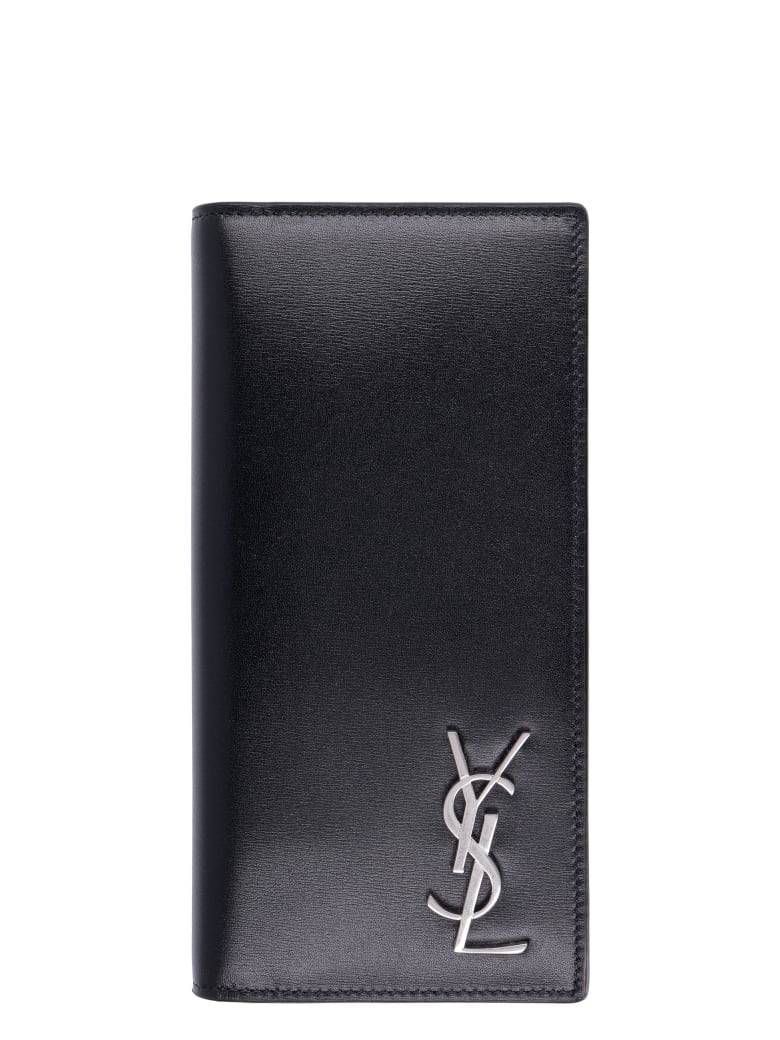 Saint Laurent Leather Continental Wallet - black