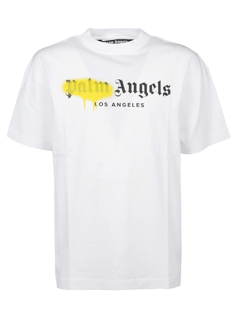 Palm Angels La Sprayed Logo T-shirt | italist, ALWAYS LIKE A SALE