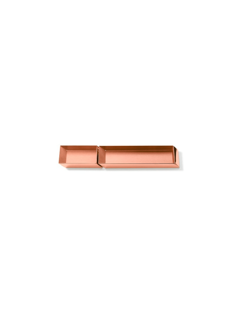 Ghidini 1961 Axonometry - Pen&cards Desk Trays Set Rose Gold - Rose gold