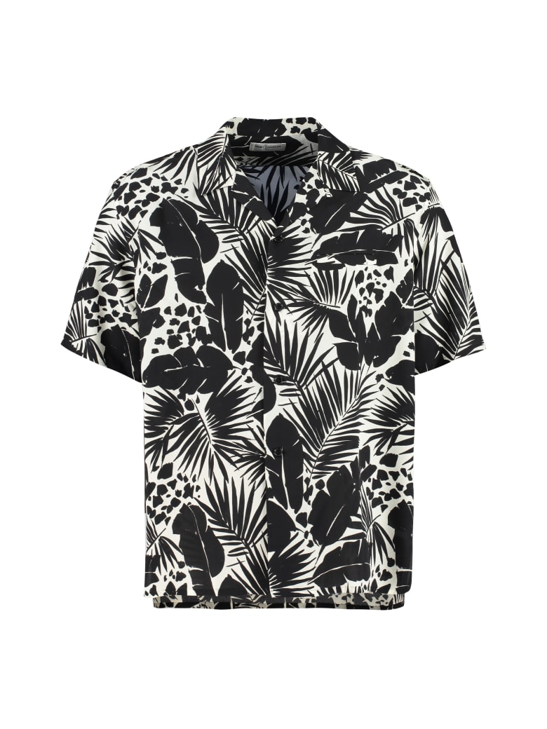 Saint Laurent Printed Silk Shirt - Gesso/Nero