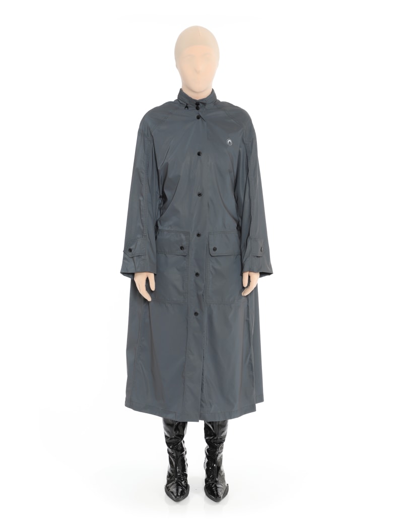 Marine Serre Black Reflect Raincoat | italist, ALWAYS LIKE A SALE