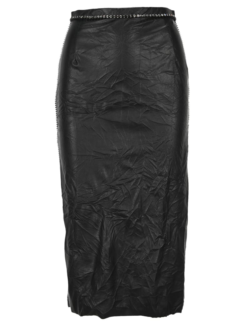 N.21 N21 Crystal-embellished Pencil Skirt - BLACK