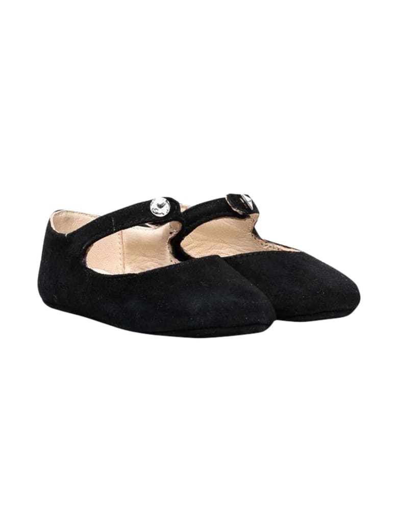 Gallucci Kids Black Newborn Ballet Flats - Nero