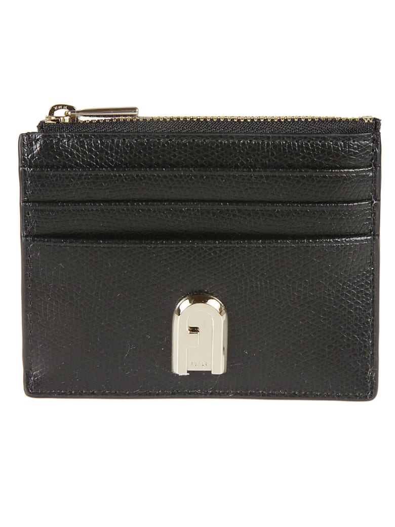 Furla 1927 Small Zip Card Holder - Black