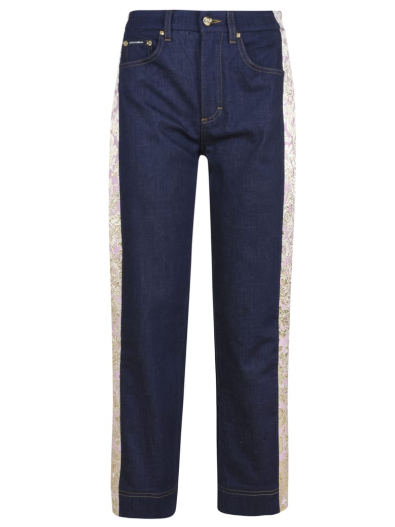 Dolce & Gabbana Floral Sided Jeans - Multicolor