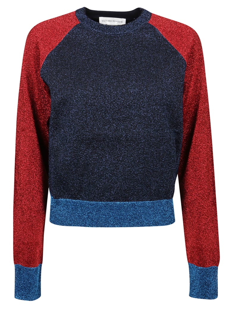 Victoria Beckham Colourblock Sweater - Navy/red Multicolor