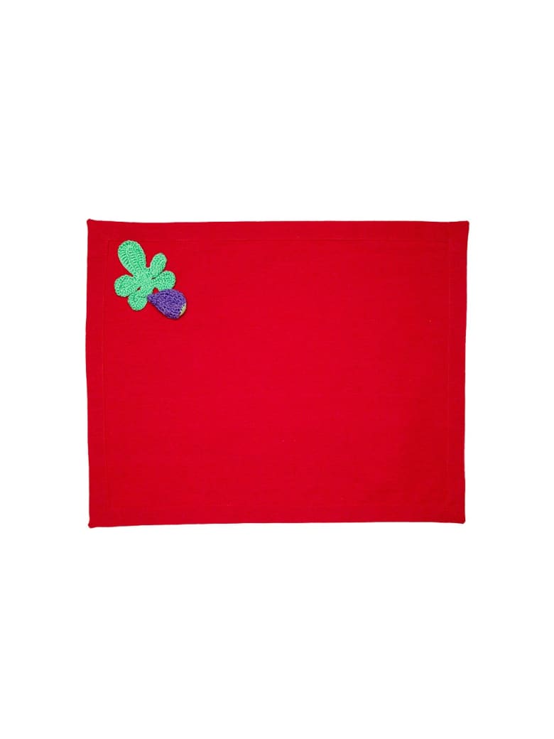 Le Botteghe su Gologone Placemats Crochet 35x45 Cm - Red