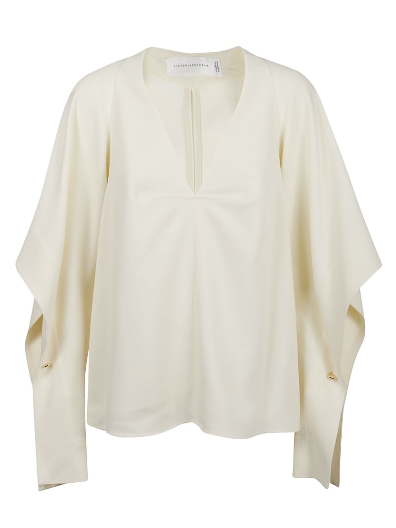 Victoria Beckham Top Drape Sleeve - Vanilla