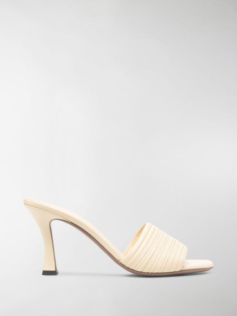 Neous Leather Sharm Mules - White