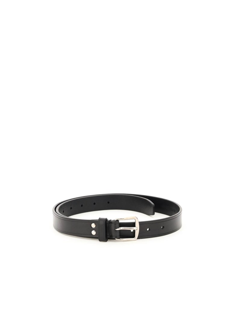 Ann Demeulemeester Bent Leather Belt - BLACK (Black)
