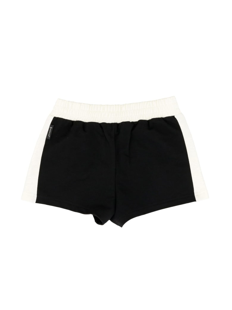Moncler Shorts With Logo Print - Black