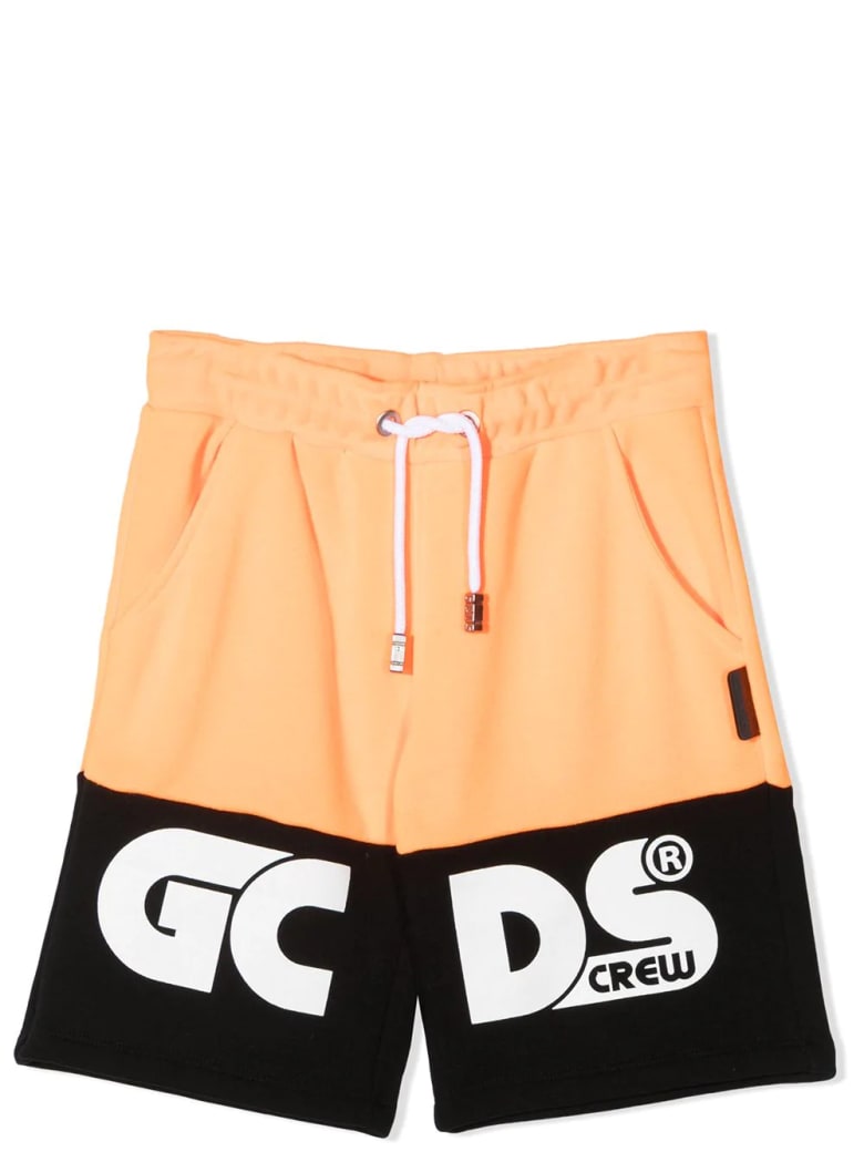 GCDS Mini Sports Bermuda With Print - Arancione