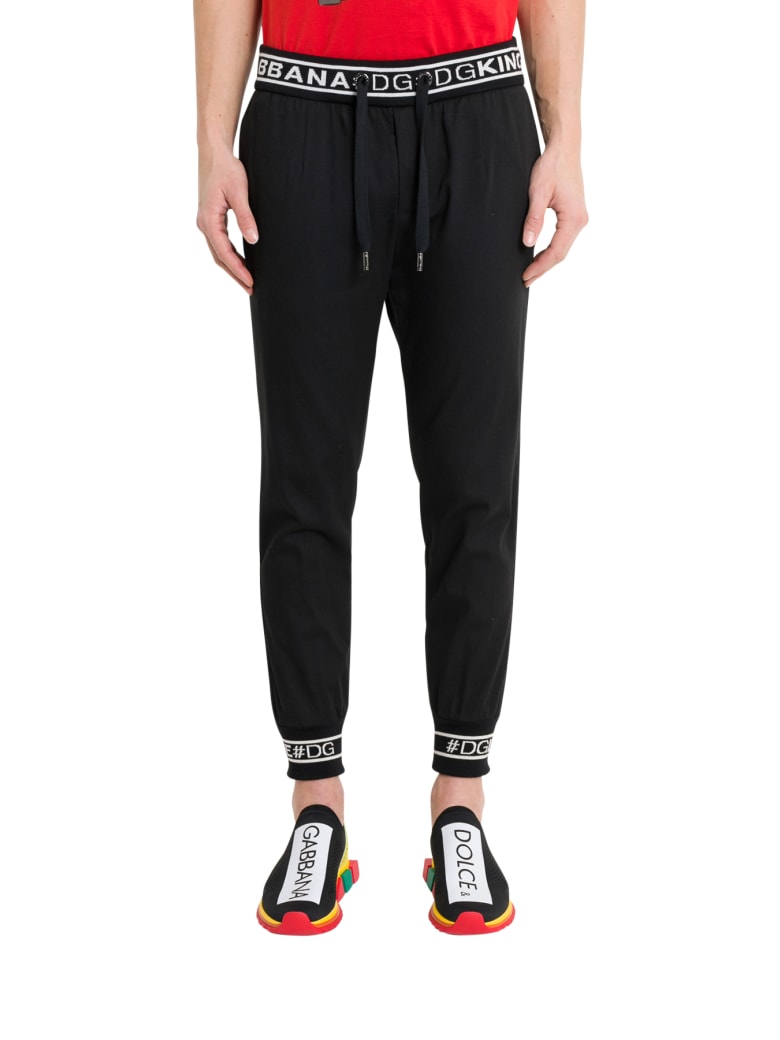 Dolce & Gabbana Stretch Jogging Pants With Wool Jacquard Inserts | italist