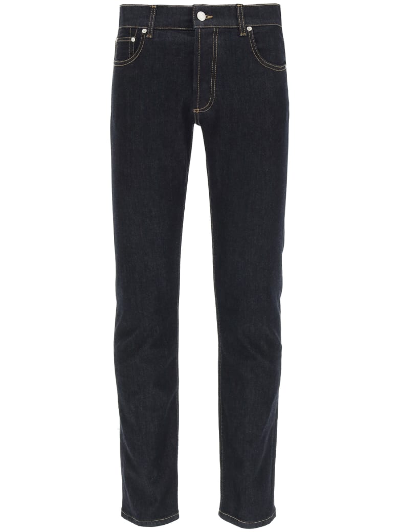 Alexander McQueen Graffiti Jeans - Blu