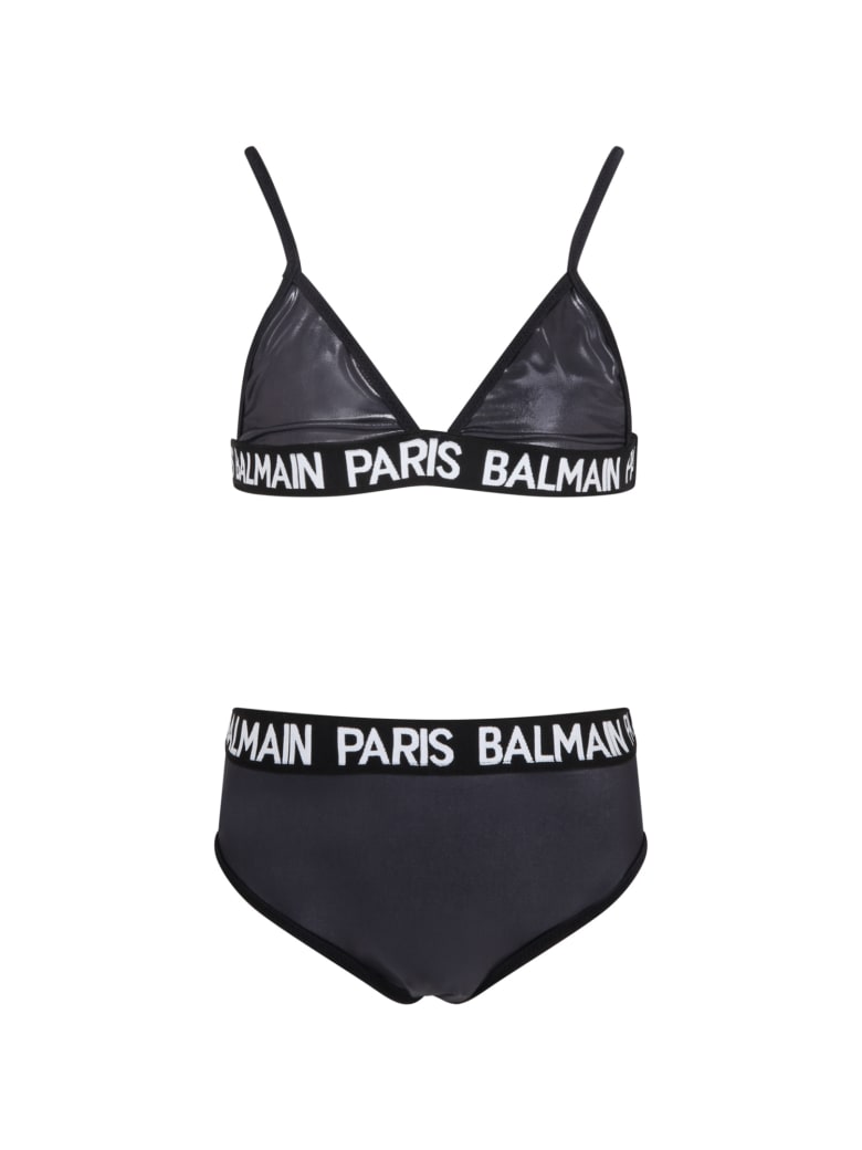Balmain Grey Bikini For Girl - Black
