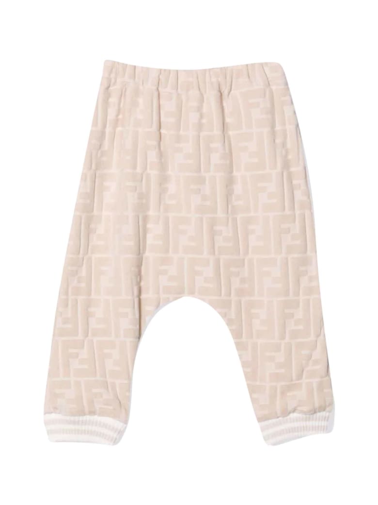 Fendi Ff Motif Track Pants - Beige