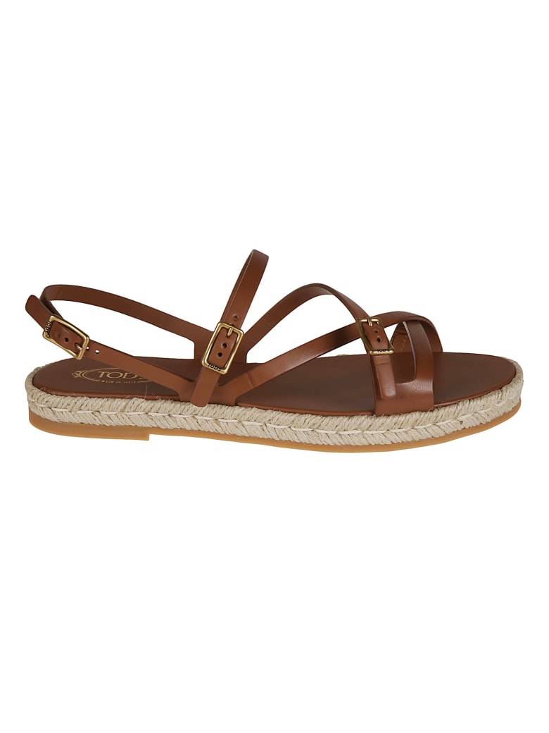Tod's Raffia Sole Sandals - Cuoio