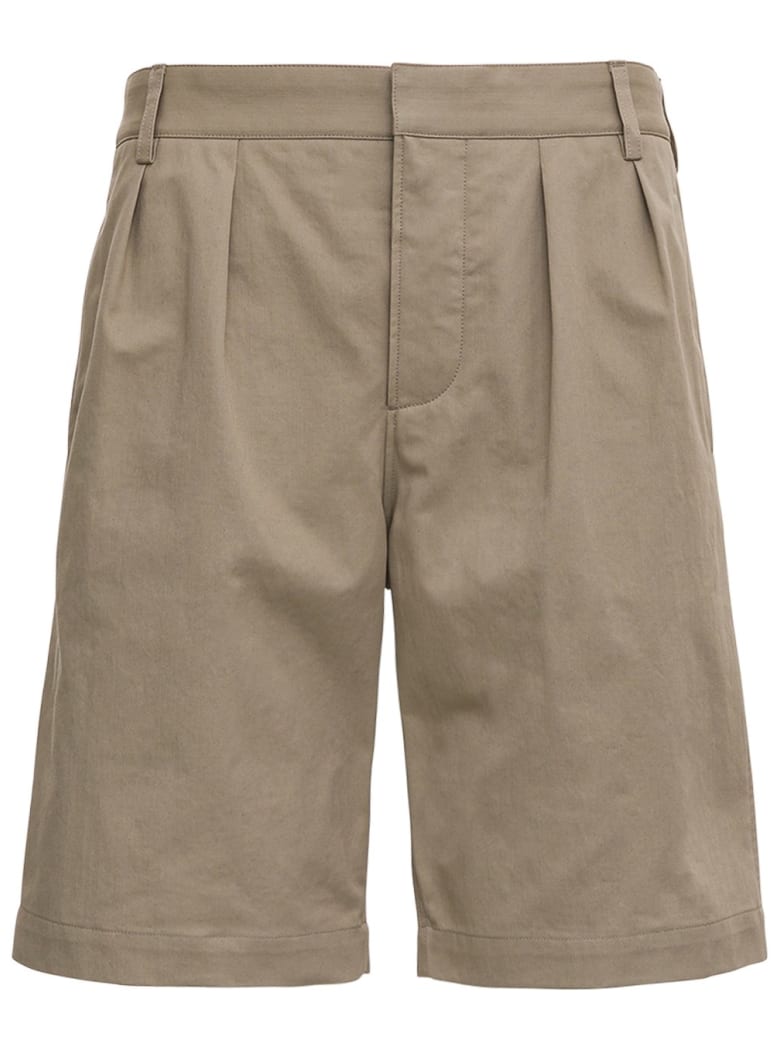 Saint Laurent Beige Cotton Bermuda Shorts - Beige