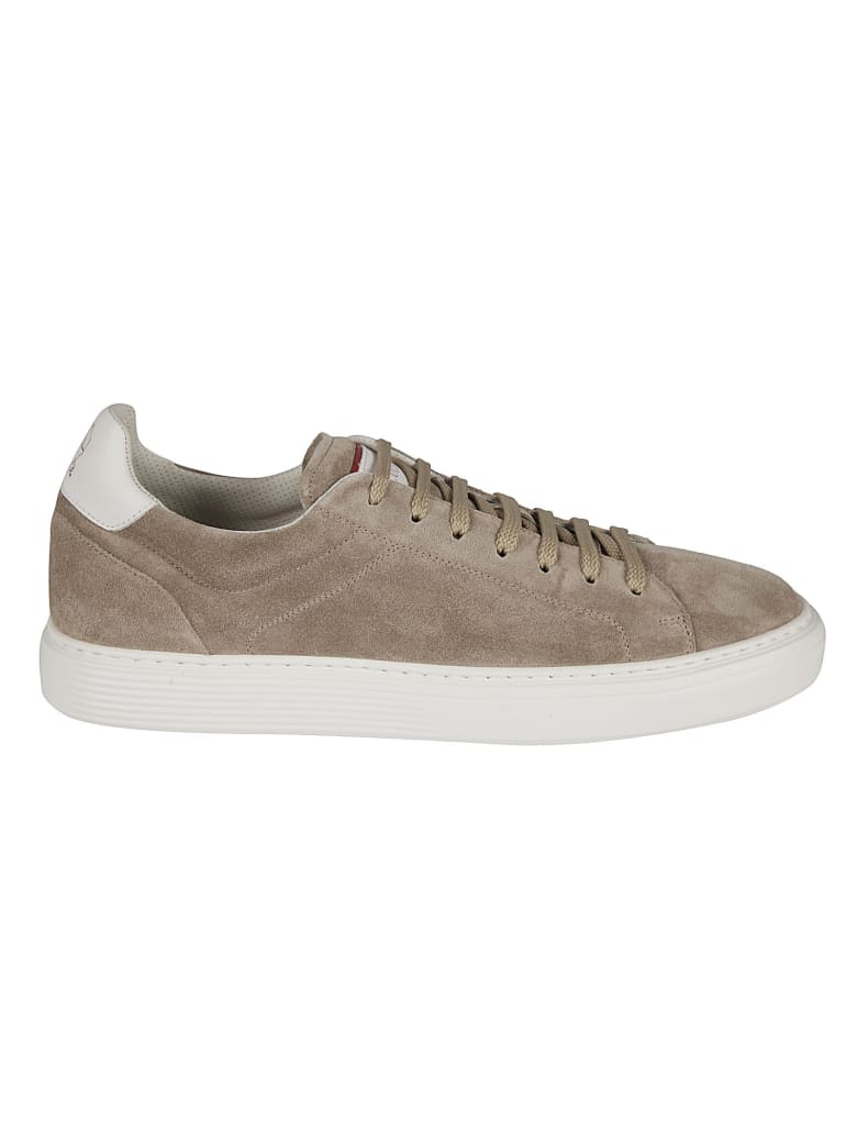 Brunello Cucinelli Classic Suede Sneakers - BROWN