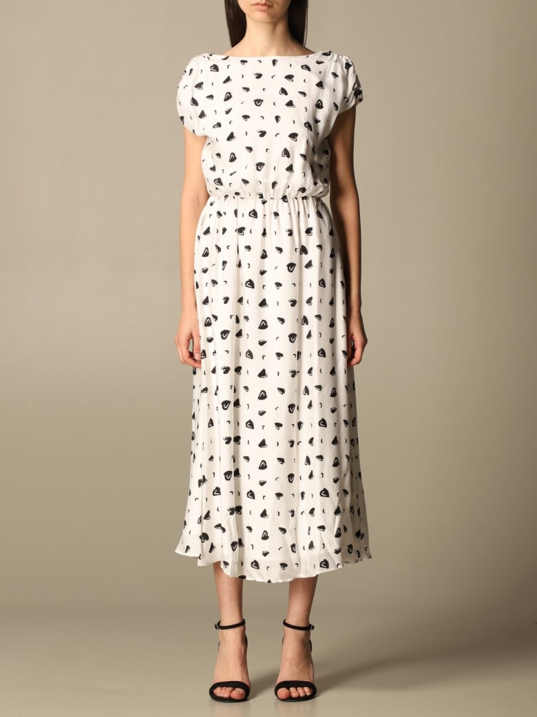 Armani Collezioni Armani Exchange Dress Long Armani Exchange Dress With Heart Pattern - White