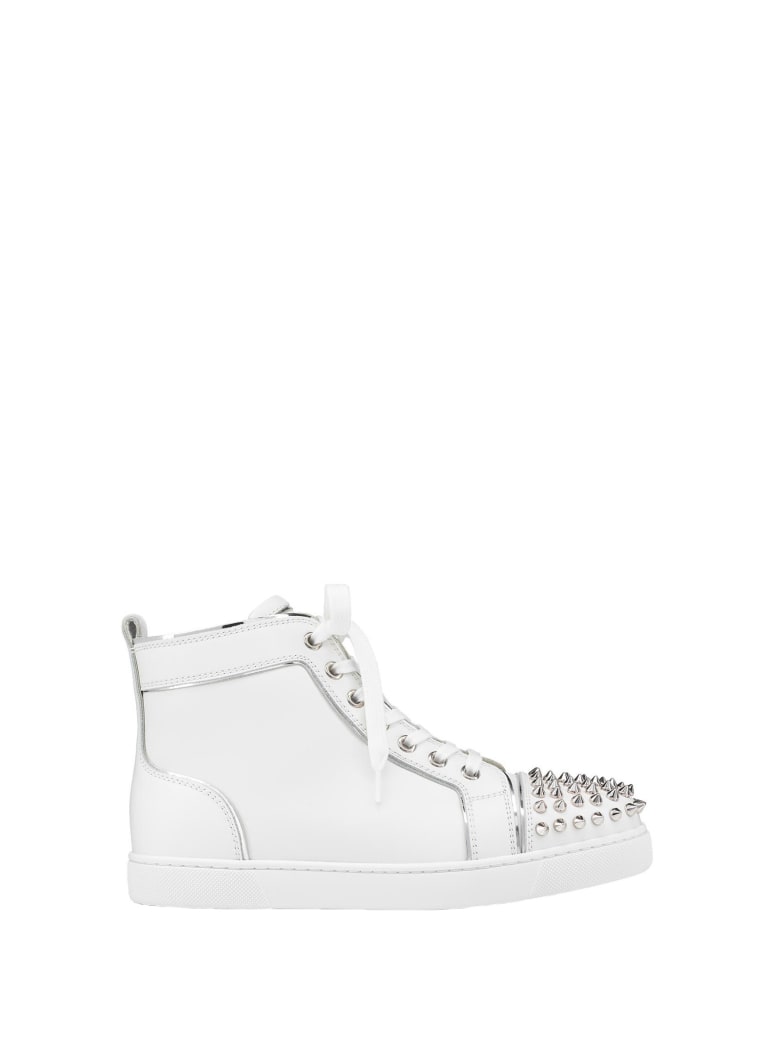 Christian Louboutin Christian Louboutin Lou Spikes Sneakers - Bianco silver