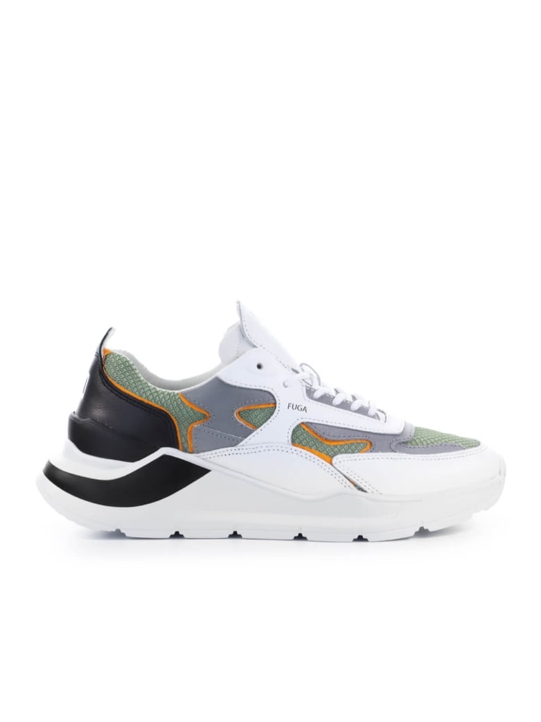D.A.T.E. D.a.t.e Fuga Flash Army Sneaker - Bianco/Verde