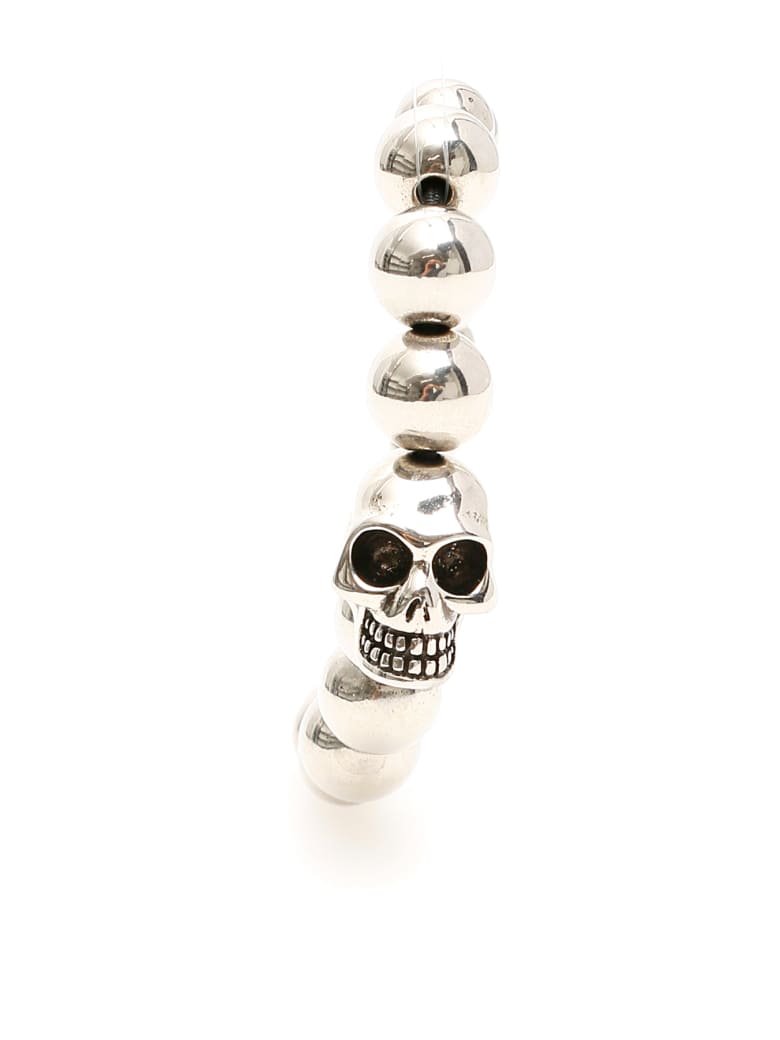 Alexander McQueen Skull Pearl Bracelet - SIL V B ANTIL (Silver)