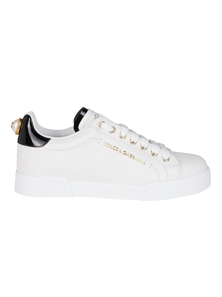 Dolce & Gabbana White Leather Sneakers | italist, ALWAYS LIKE A SALE