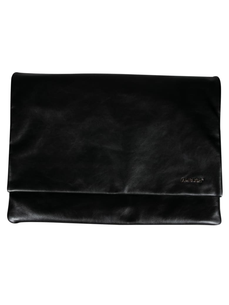 AMBUSH Logo Plaque Laptop Bag - Nero e Argento