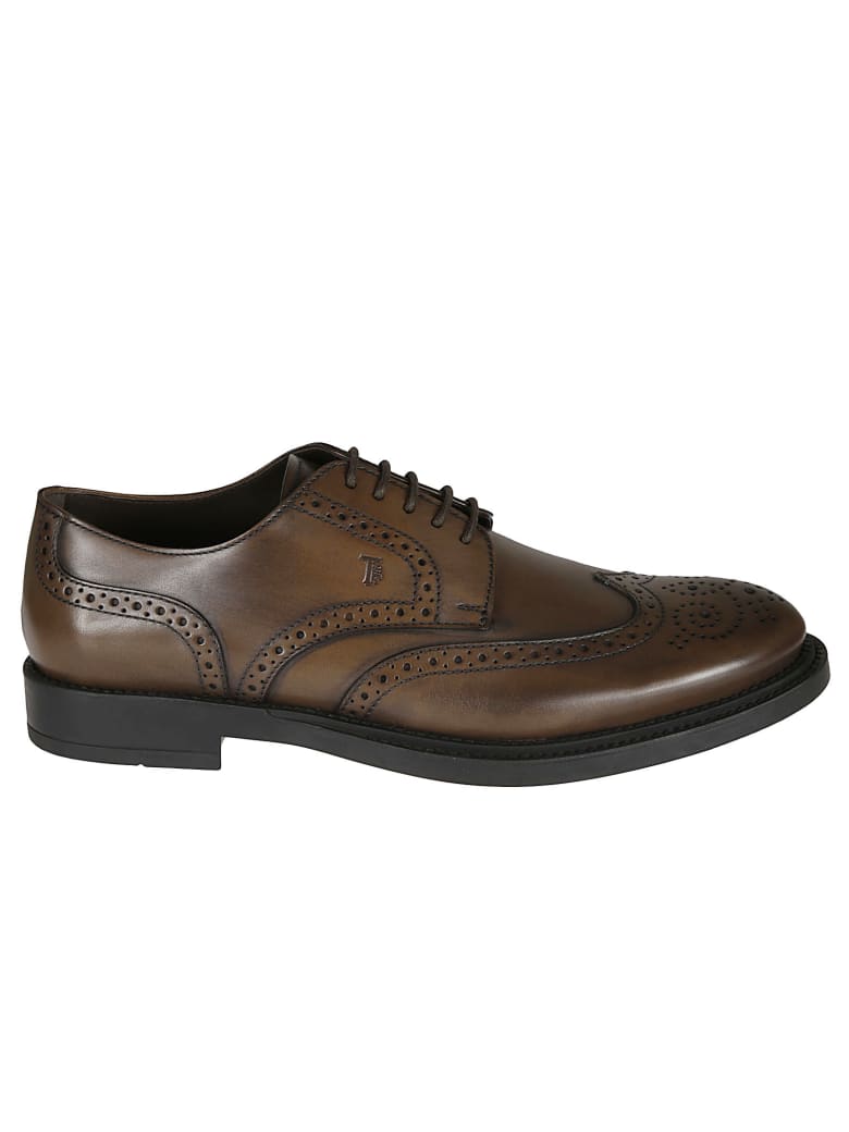 Tod's Logo Stamped Perforated Derby Shoes