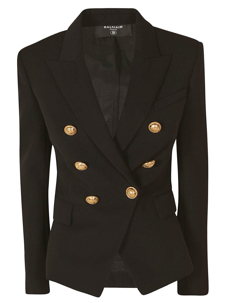 Balmain Regular Double-breasted Dinner Jacket - Black