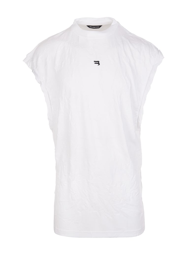 Balenciaga Man White Sporty B T-shirt | italist, ALWAYS LIKE A SALE