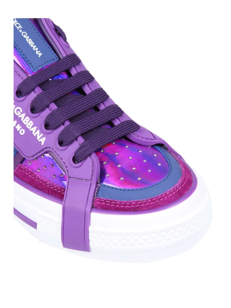 Dolce \u0026 Gabbana Custom 2.zero Sneakers In Iridescent Leather | italist