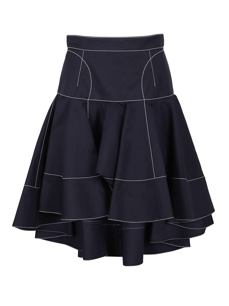 Alexander McQueen Stitch Ruff Skt - Blu