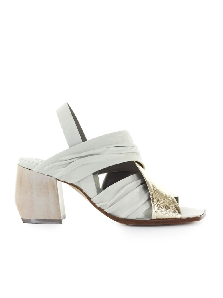 IXOS White Gold Heeled Sandal - Gesso / Oro