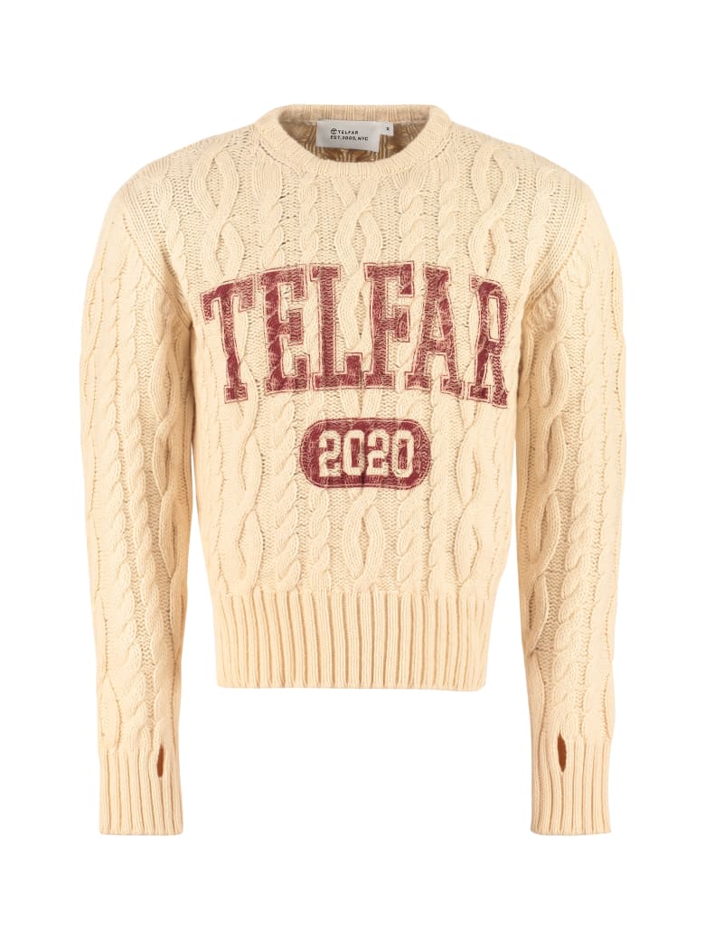 Telfar Cable Knit Pullover - Ecru