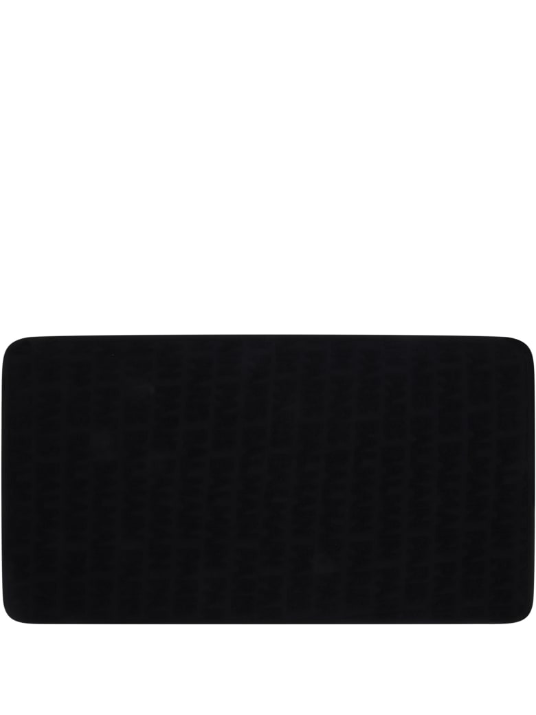 Balmain Black Towel For Babykids With Black Logo - Black