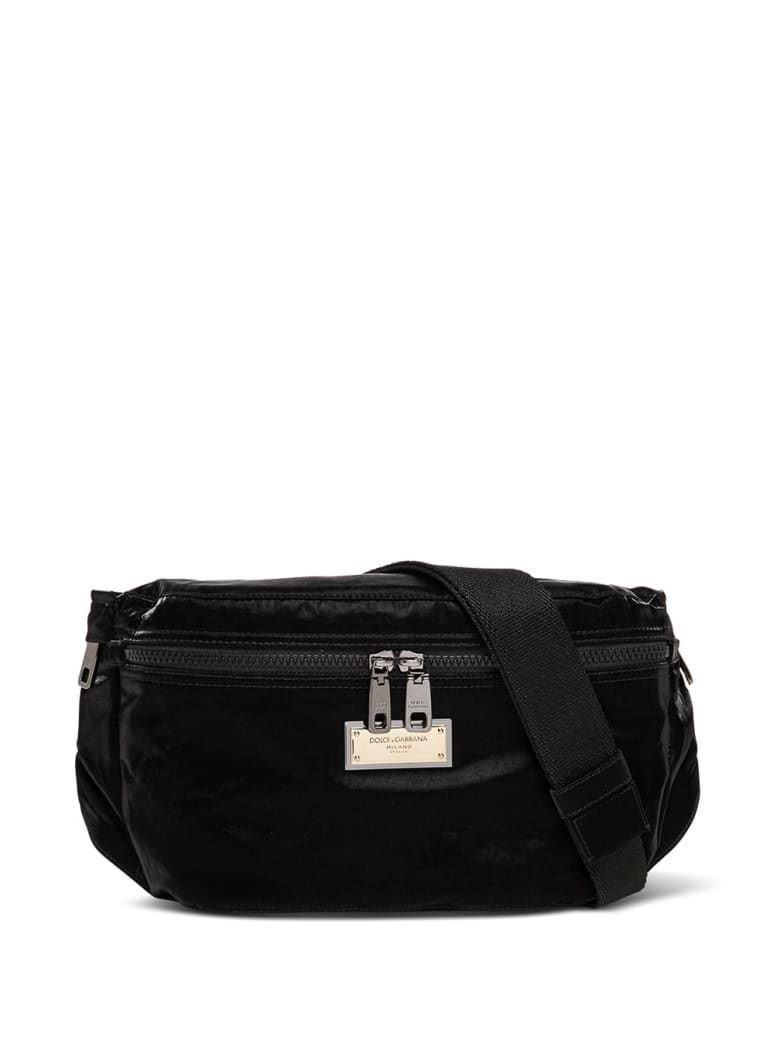 Dolce & Gabbana Sicily Black Waist Bag In Nylon - Black