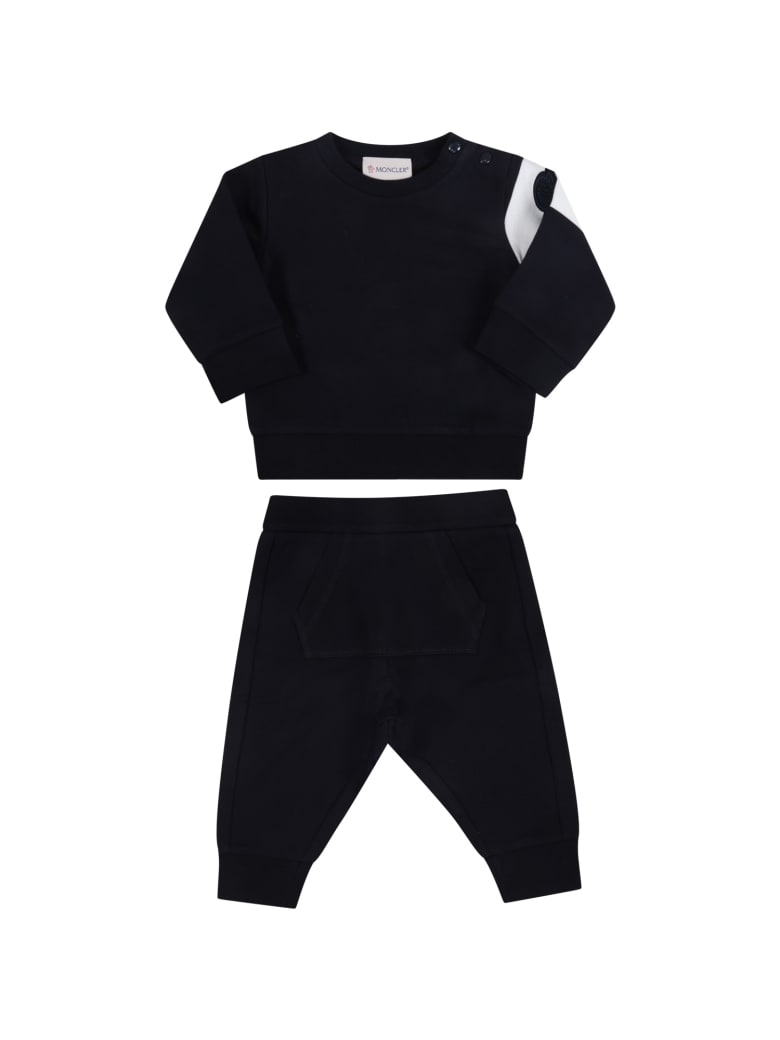 Moncler Blue Tracksuit For Baby Kids With Patch - Blue